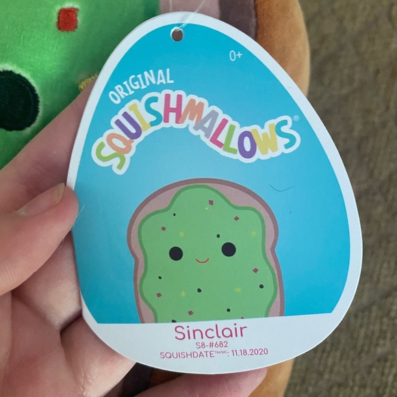 SINCLAIR AVOCADO TOAST 8” SQUISHMALLOW - Picture 2 of 3